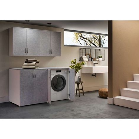 Mobile per Lavatrice Nobilitato Bianco - 76x70x90 cm