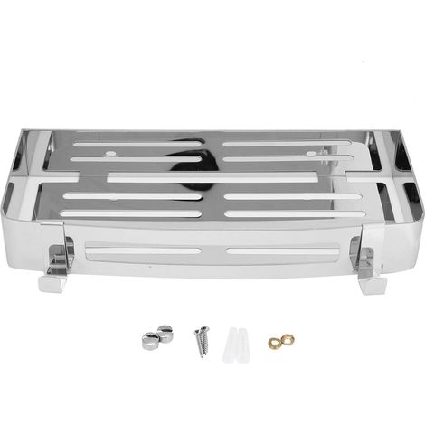 Jiajia AI, Étagère De Salle De Bain 30x13x4.5cm Galvanoplastie Étagère, Acier Inoxydable pour jardin, terrass (1/5)