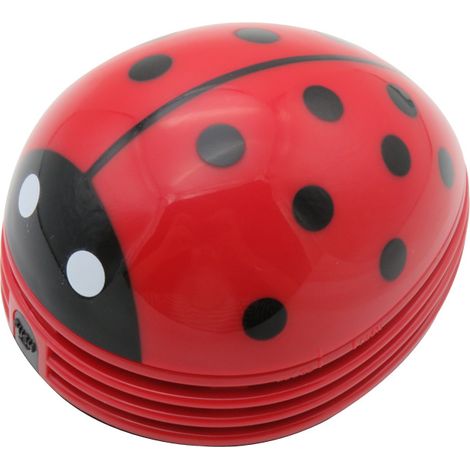 Niedlicher Mini-Tischstaubsauger in Käferform, Mini-Krümelsauger, Hoover (Rot) (1/4)