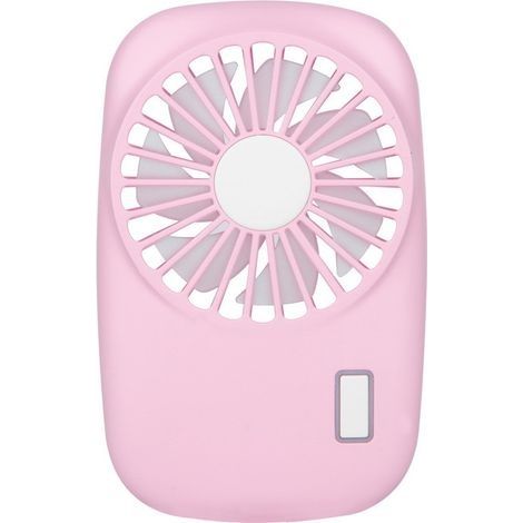 Mini ventilateur portable puissant, petit, personnel, vitesse réglable, rechargeable par USB, refroidissement - Rose