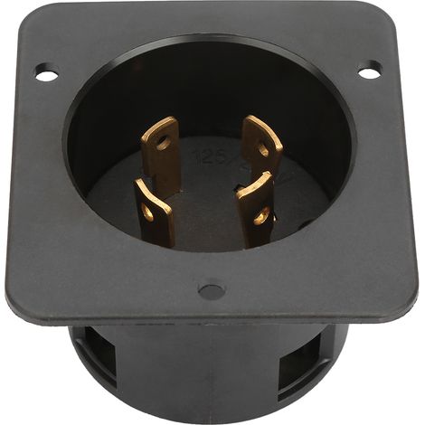 Prise électrique NEMA L14-30C 4 broches 30A 125V-250V fiche industrielle pour générateur certifiée UL, connecteur mâle étanche et robuste, compatible camping-car et outillage. (1/5)
