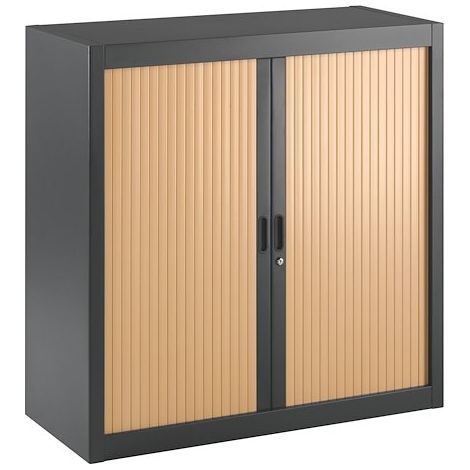 Armoires à rideaux démontables 100 x 100 cm hêtre - Maxiburo