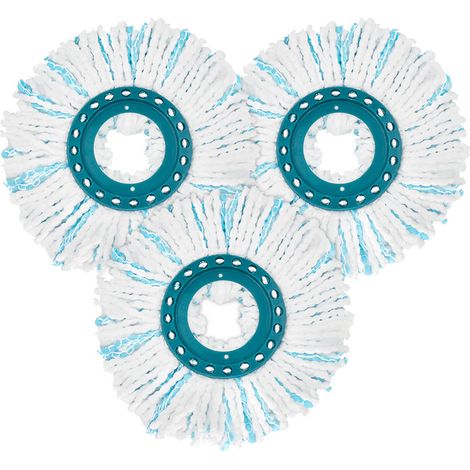 Compatible avec le tapis de rechange pour balai rotatif à 360° Leifheit et l'accessoire pour tête de balai en microfibre pour utilisation humide et sèche (1/5)