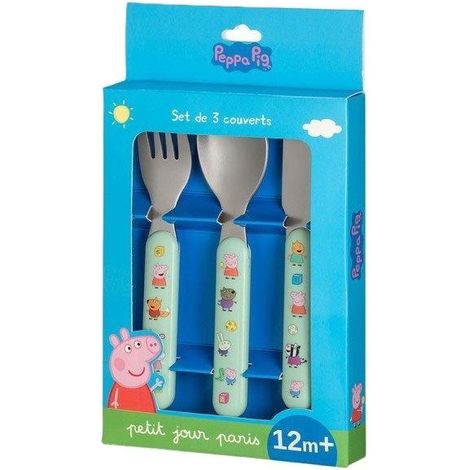 Set di posate per bambini di Peppa Pig, composto da 3 pezzi.