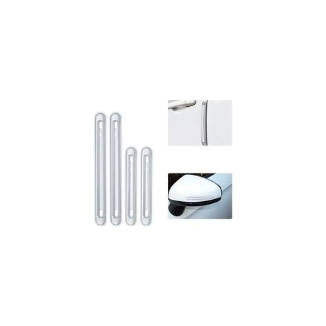 Bandes de protection anticollision pour voiture, 4 pièces, bandes de protection antirayures pour parechocs et bord de porte, transparentes (1/4)