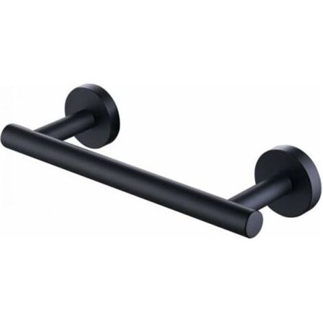 Pair Porte-serviettes mural, 30 cm, noir, acier inoxydable SUS304, porte-serviettes (1/4)