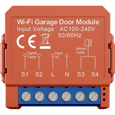Module de commutation intelligent WiFi, adapté aux contrôleurs d'ouvre-porte de garage, prend en charge la télécommande vocale via application et est compatible avec Tuya Alexa et Google Home. (1/5)