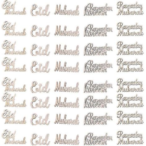 75 lettres en bois pour l'Aïd Moubarak (1/3)