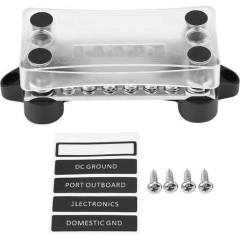 Boîte de jonction pour barres omnibus de camions et bateaux, boîtier en nylon renforcé de fibres de verre, base en nylon renforcé de fibres de verre,vis en acier inoxydable,100 A,12-48 V