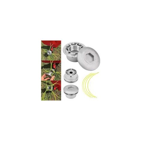 Tête de coupe-herbe en aluminium, remplaçable – Pièce de rechange pour tondeuse à gazon, faucheuse, compatible avec modèles courants.