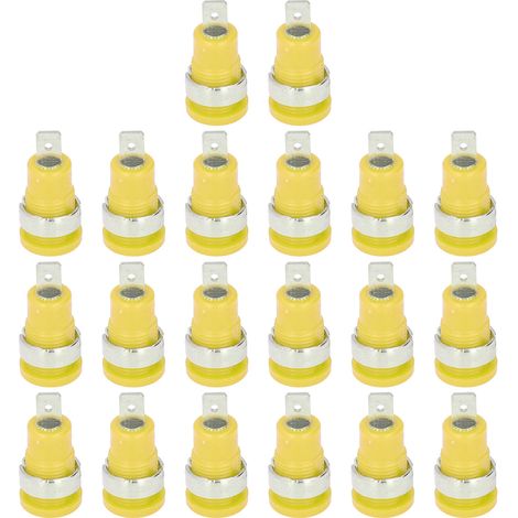 20 Pièces Douilles Banane 4mm Haute Conductivité Anticorrosion pour Tests Électriques (1/5)