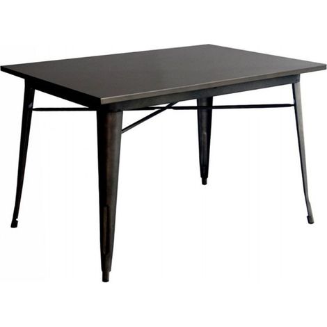 Tavolo rettangolare in metallo Nero Dimensione Tavoli: 120 x 80