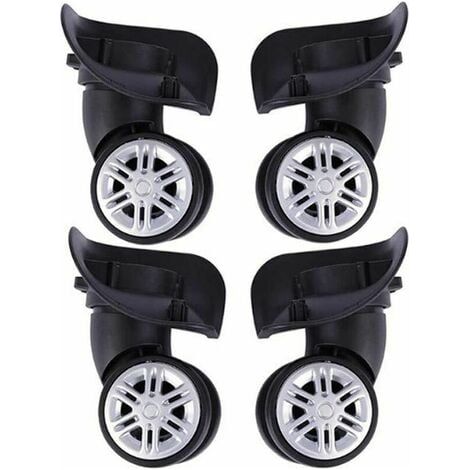 Roues De Valise De Rechange Pour Bagages Universelle Remplacement De La Roue Roulettes Valise De Voyage Bagages Valise Roue Gauche Et Droite Ensemble D'Accessoires De Réparation 2 Paire (1/5)