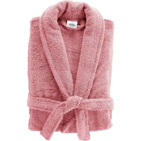 Peignoir Col Châle en Coton "Tendresse" Bois de Rose (1/5)