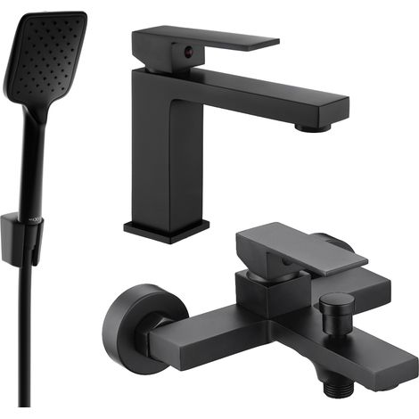 Mexen Uno R62 Badewannenset, Schwarz - 71403R62-70 (1/4)