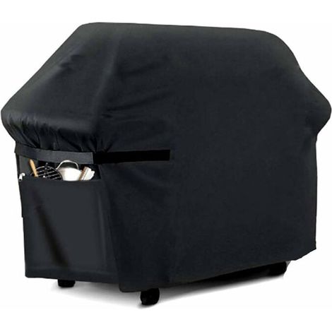 Funda para barbacoa de gas, funda protectora impermeable 210D, funda protectora para barbacoa con correa ajustable, se adapta a la mayoría de parrillas (145 x 61 x 117 cm) (1/5)