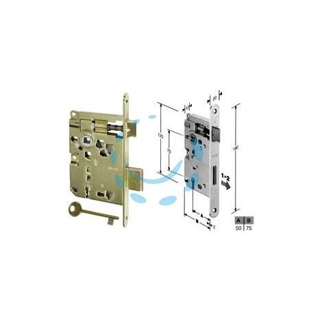 SERRATURA A BUSSOLA PATENT RIDOTTA DA INFILARE BORDO TONDO OTTONATO - mm.50 (B.00571.50.03)