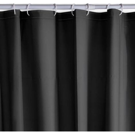 Cortina de ducha TODAY UTILITY gofrada de PEVA negro 180 x 200 cm
