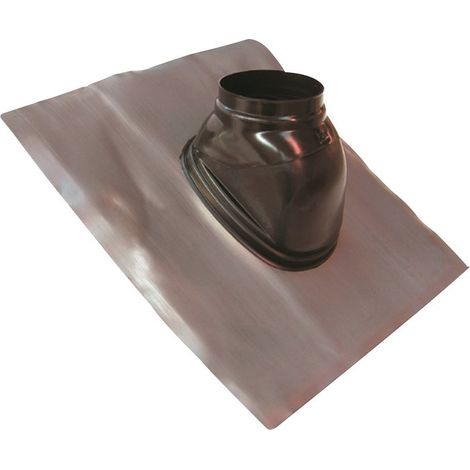 TEN – Solin de toit en plomb noir – Pente de 25° à 45° – Bavette pour étanchéité sur toitures – Pour systèmes concentriques en polypropylène-aluminium (1/3)