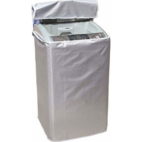 Housse portable, imperméable et résistante aux UV pour machines à laver à chargement par le haut. (1/4)
