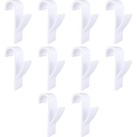 Set di 10 ganci in plastica bianca per radiatore, per asciugamani da bagno, ganci per scaldasalviette, ganci da bagno, porta asciugamani per radiatore da cucina (1/5)