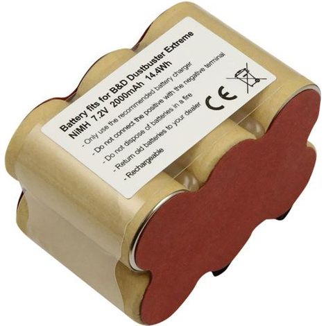 Batterie NiMH - AVIZAR - Dustbuster Extreme - 2000mAh - 7.2V - Compatible DV7205N (1/3)