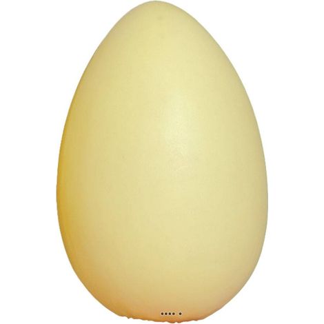 Oeuf jaune artificiel en lot de 12 en Plastique soufflé H 170x100 mm (1/3)