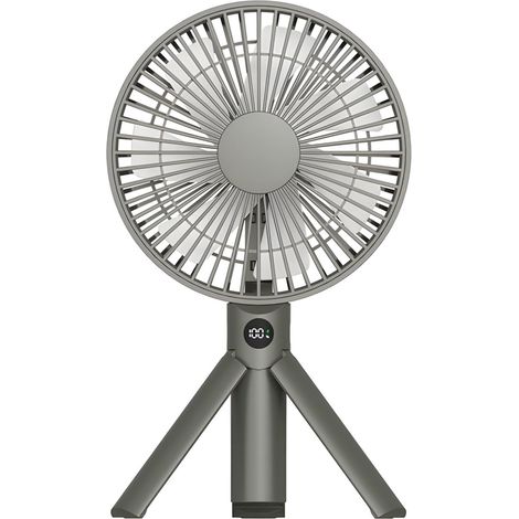 Ventilateur portable USB 4 vitesses écran LED 180° vert (1/5)