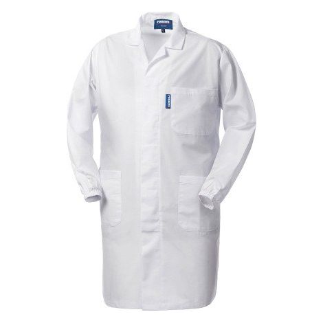 Blouse de travail homme en tissu mélangé blanc - taille S