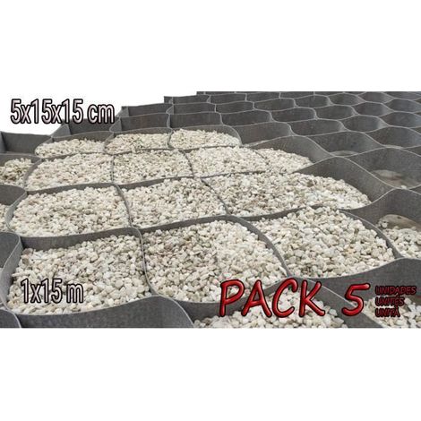 Stabilizzatore di Ghiaia - Pacco 5 - 75m2 - 5cm Altezza (15x15cm) - 1x10m (4,49 /m2)