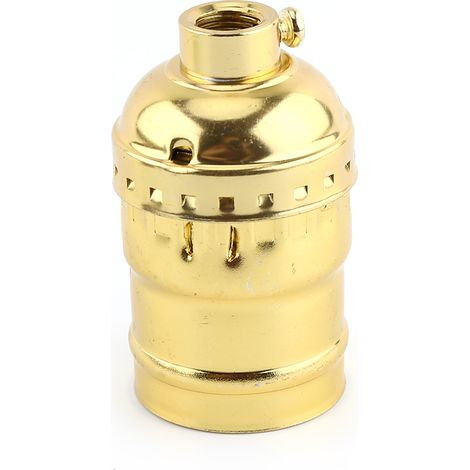Socle de lampe rétro E27, douille de suspension dorée sans interrupteur ni fil, pour éclairage décoratif.