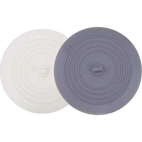 Lot de 2 bouchons d'évacuation en silicone pour cuisine, salle de bain, 15,2 cm (1/5)