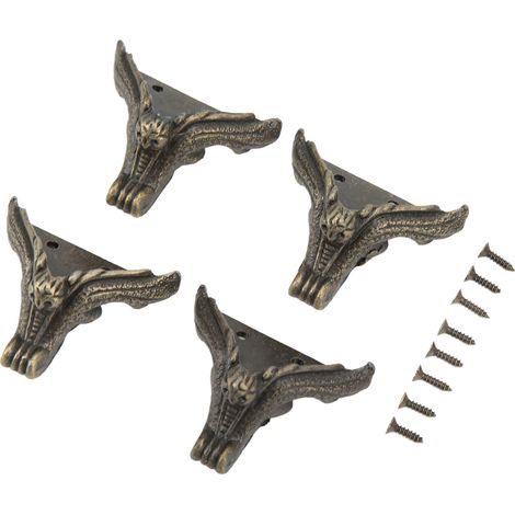 pieds de boîte à bijoux en forme de pattes de tigre, en alliage de zinc robuste, antirouille et résistant à la corrosion, style vintage. (1/5)