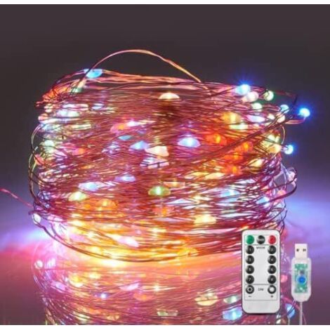 Guirlande Lumineuse à LED, 20m 200LEDs USB Guirlande LED Etanche,Imperméable IP65 Multicolore Exterieur Lumières Intérieures pour Mariage Champêtre, Noël,La Saint-Valentin, Anniversaire Soirée (1/5)