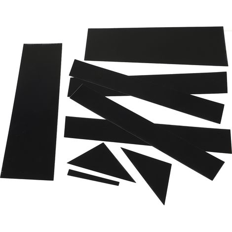 10 pièces autocollants montants de vitre voiture noir brillant anti-rayures remplacement pour Dodge Town 2008-2016 (1/5)