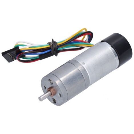 Moteur à Engrenages DC avec Encodeur JGA25‑371, 24V 130RPM, pour Robotique et Signal de Retour de Vitesse (1/5)