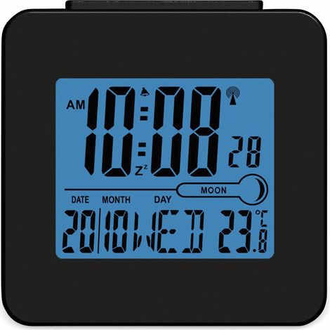 DENVER® Digitaler Funkwecker REC-34 schwarz