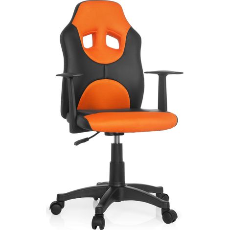 Kinderschreibtischstuhl / Kinderstuhl KID GAME AL schwarz/orange hjh OFFICE (1/5)