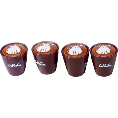 Tazza da caffè a forma di gatto in resina, dall'aspetto realistico.