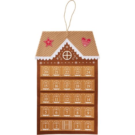 Calendario dell'Avvento a forma di casa 43 x 68 cm PERAGA CHRISTMAS