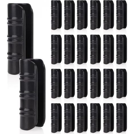 24PCS Garden Buildings Tube Clip, Plastic Clips for Greenhouse Film Clip Tube Clamp Connector Kit, for Greenhouse Banner Frame Sheds Black 25mm (1/4)