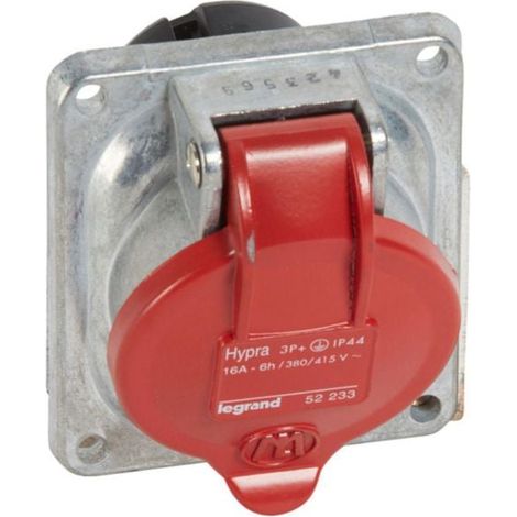 Legrand 52233 - Socle tableau Hypra - IP44 - 16 A - 380/415 V - 3P+T - métal (1/3)