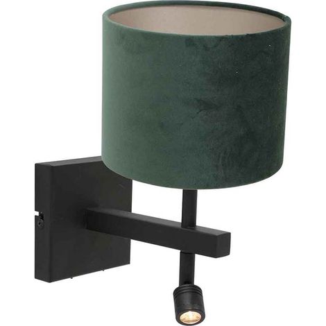 Steinhauer - wandleuchte - Stang - schwarz - metall veloursstoff (1/5)