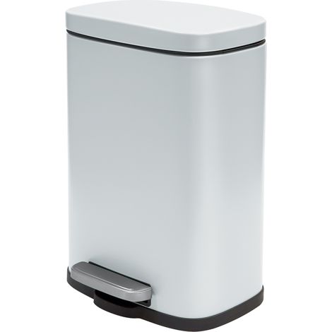 Papelera con pedal Acero AKIRA 5L Blanco mate Spirella