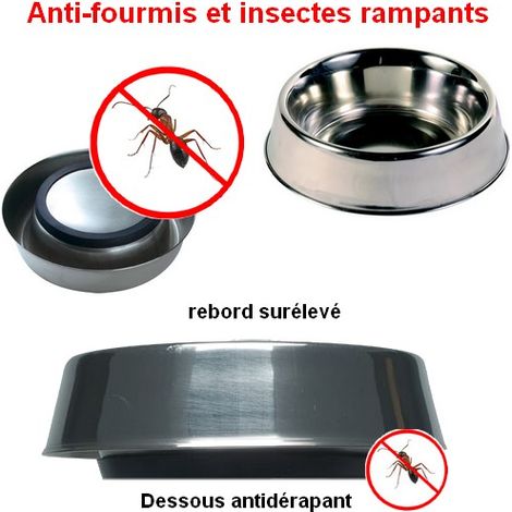 Écuelle inox anti-fourmis pour chien Bubimex - 1,8 L - Bubimex