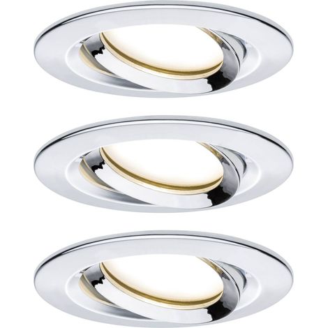Paulmann Nova Plus Spot encastrable pour salle de bains jeu de 3 LED LED 20.4 W IP65 chrome (1/5)