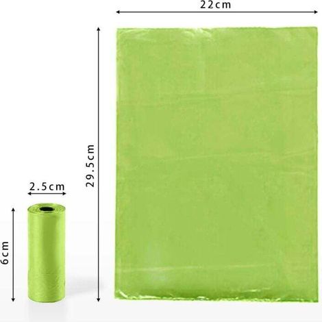 270 pièces Sac a Crottes Chien, Sacs Ramasse-Crottes pour Chiens, Vert, Sac Caca Chien -30 x 22CM, Polyéthylène-Matériau, Portable (40 Rouleaux, 15 par Rouleau) -Sac a Crotte (1/3)