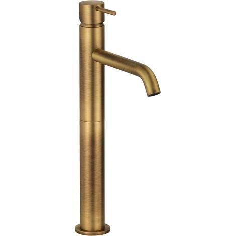 Miscelatore monocomando lavabo alto colore bronzo senza piletta di scarico Gattoni Easy 2384/23VB  Bronzo