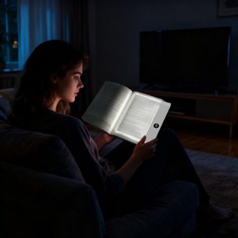 LED lecture Book Light,Lumiere livre,Veilleuse Wedge Book,Livre de Poche,Panneau de Lampe de Lecture à LED pour Lire au Lit (1/3)