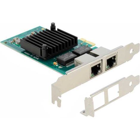 delock 88502 Adaptateur PCIe 2.1 Gigabit Ethernet 2 Ports (1/3)